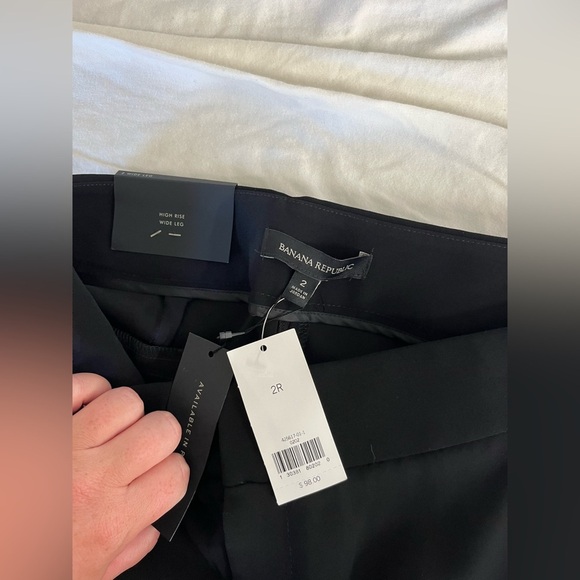 Banana Republic Black Stretch Wide Leg Trousers - Picture 6 of 7